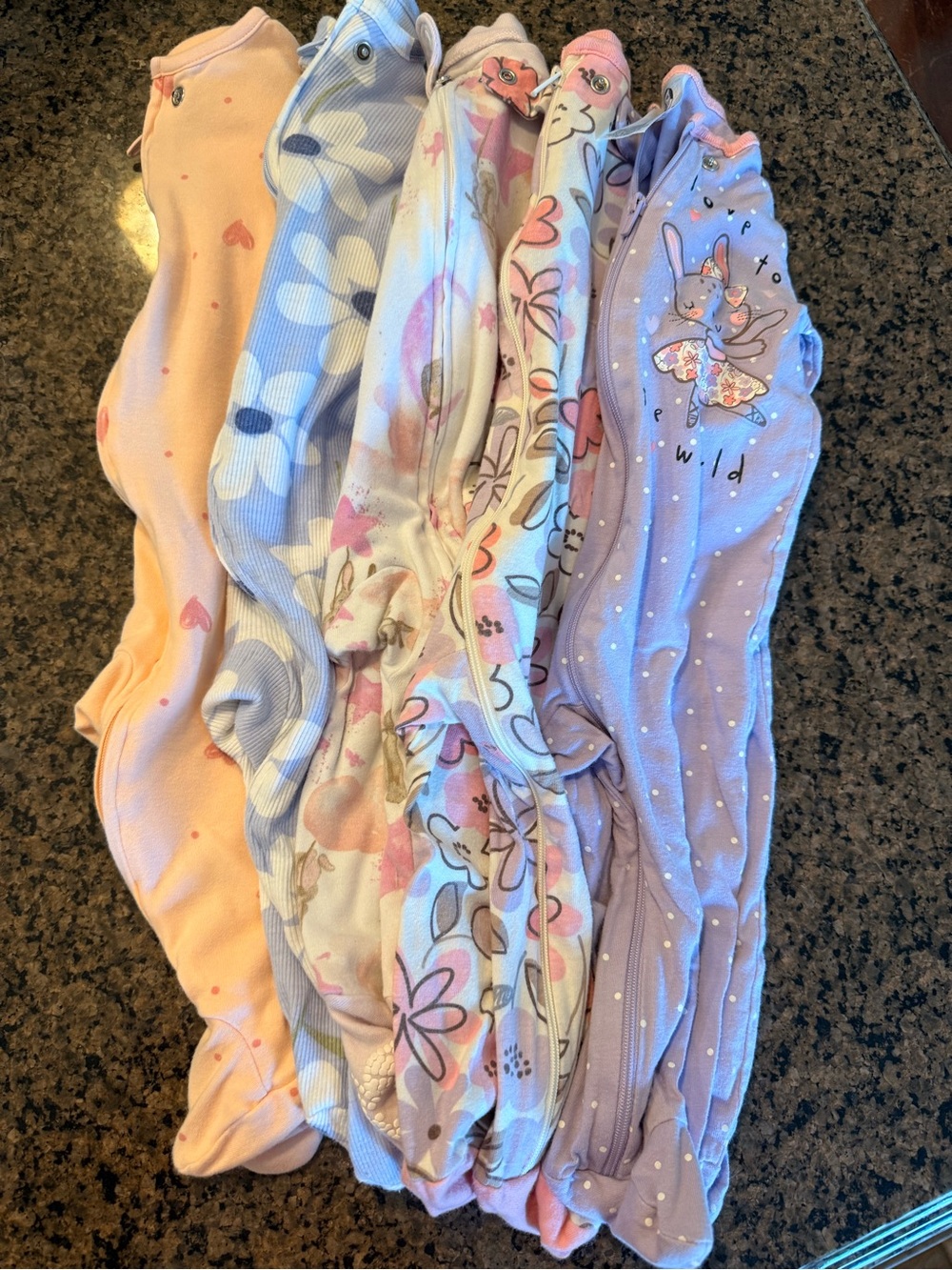 Baby girl 3-6 month sleeper bundle